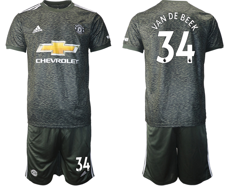 Men 2020-2021 club Manchester United away #34 black Soccer Jerseys